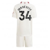 Dres Manchester United Donny van de Beek #34 Tretina pre deti 2023-24 Krátky Rukáv (+ trenírky)